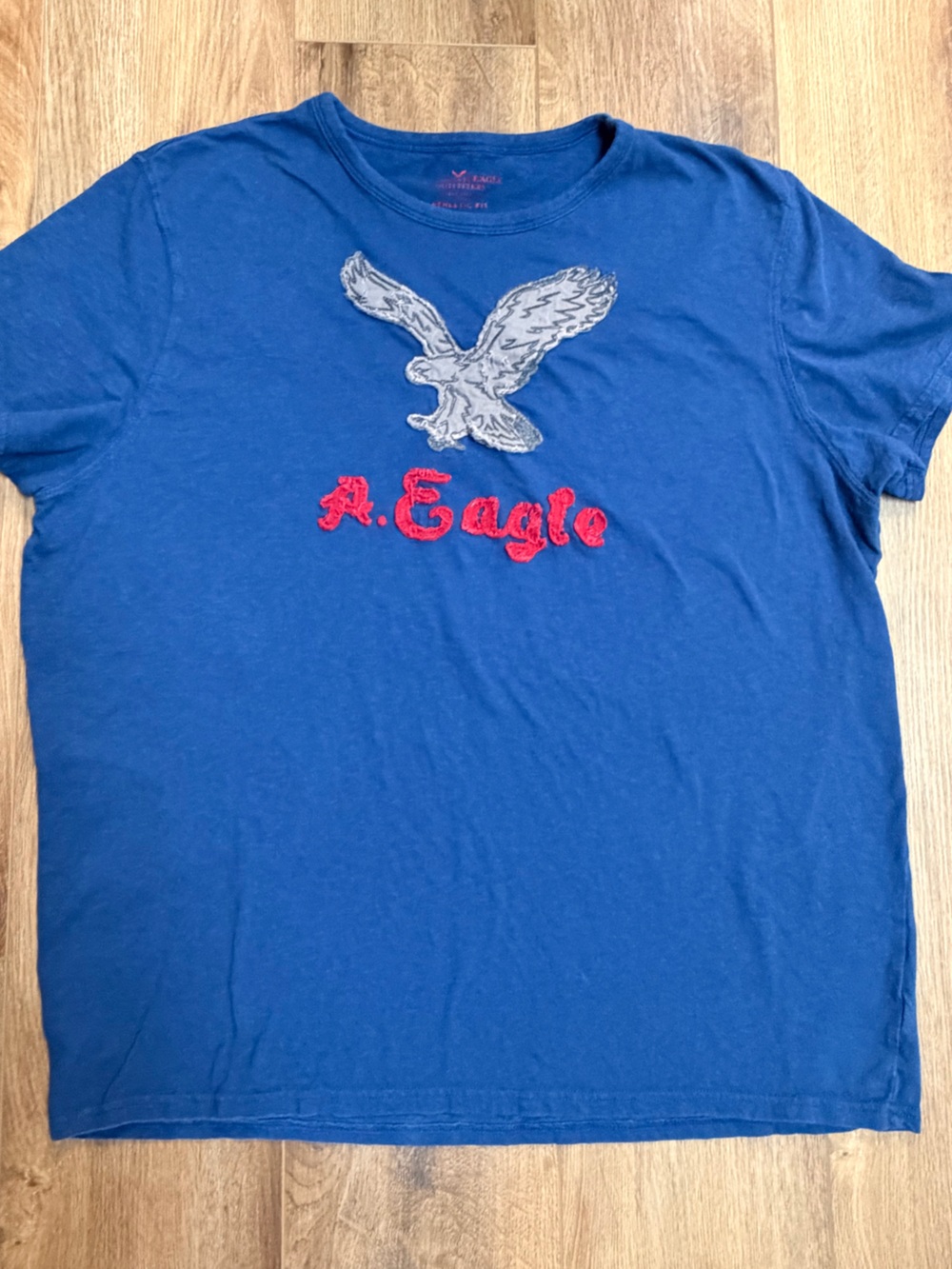 American Eagle Outfitters Y2K Streetwear Blue Graphic Tee XXL Athletic Fit‎